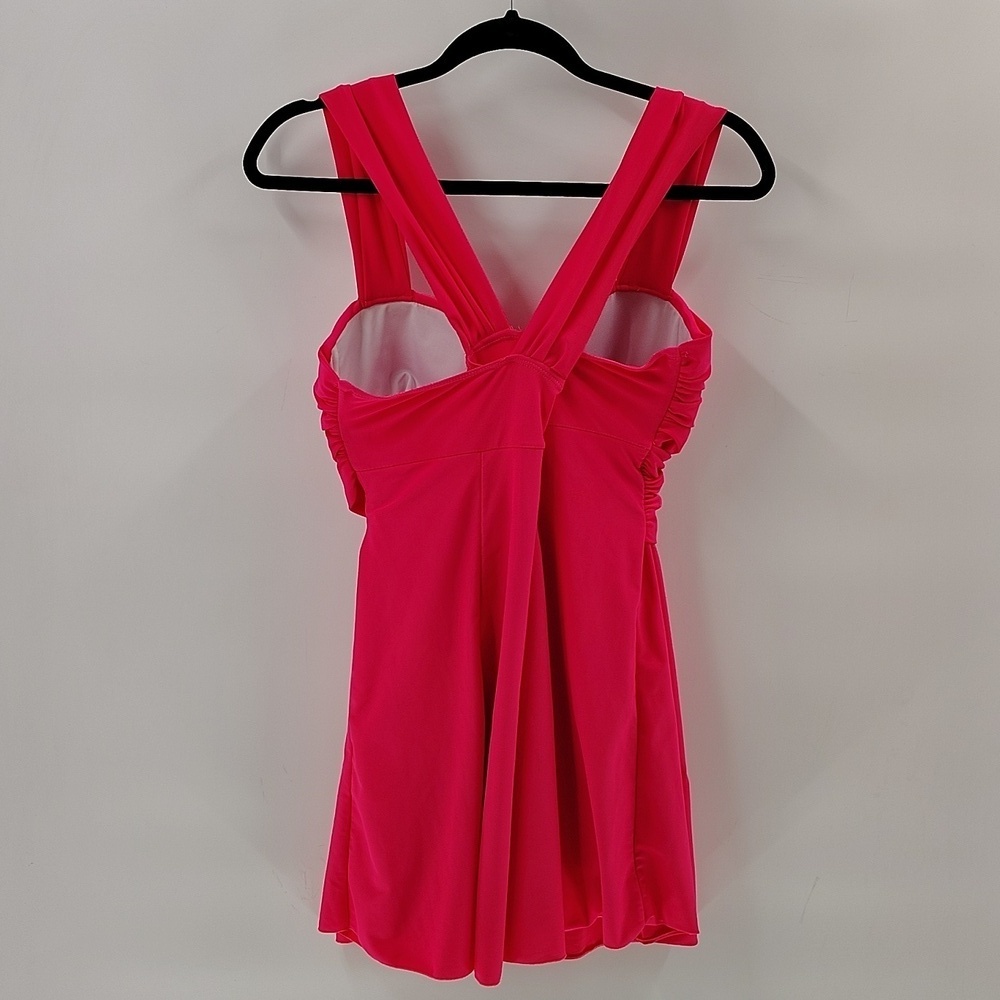 COCOPEAR Women's Elegant Crossover One Piece Swimdress Size XL Pink - Picture 5 of 8